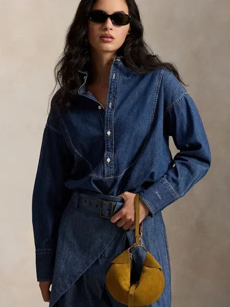 Замшева сумочка Polo Ralph Lauren коричневий