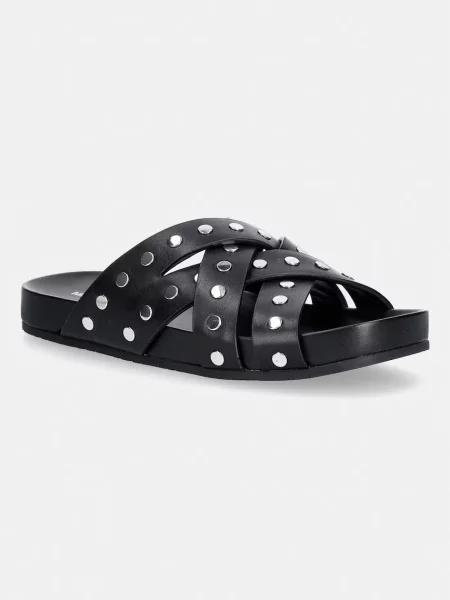 Papuci Michael Michael Kors din piele fără toc negru