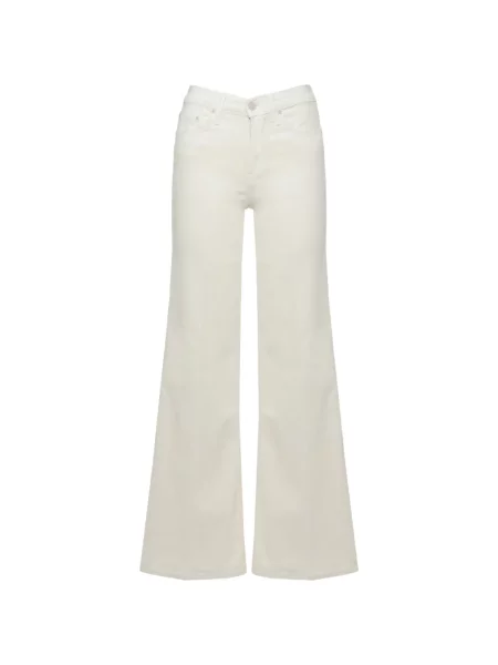 Pantaloni Mother de catifea cord alb