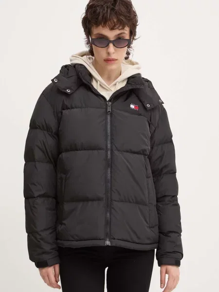 Tommy Jeans geacă cu puf pentru femei negru