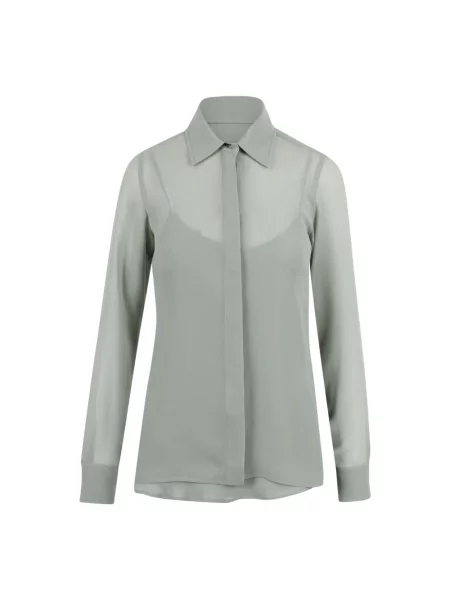 Koszula Max Mara z krepy zielona