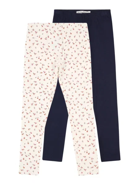 MINYMO Leggings bleumarin / verde / roșu / murdar alb