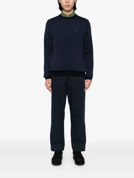 Pulover Polo Ralph Lauren cu broderie din jacard verde