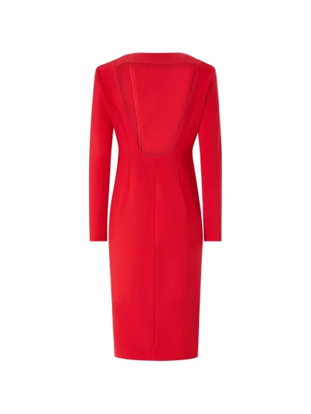 Rochie midi Pinko cu spatele deschis roșu