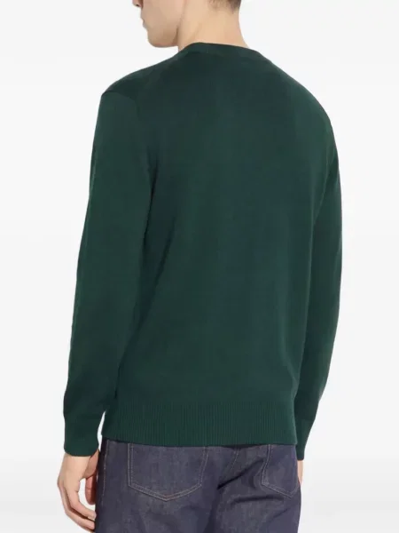 Pulover Paolo Pecora cu decolteu rotund verde