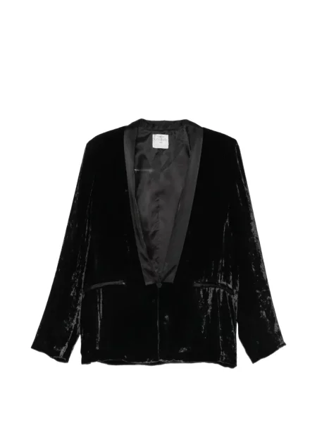 Sacou Forte_forte din satin cu rever negru