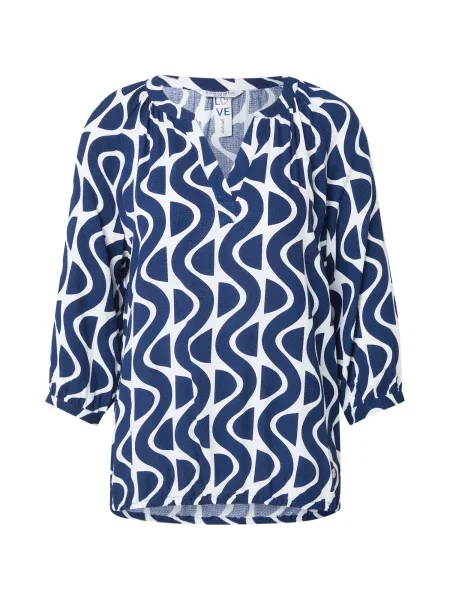 ZABAIONE Bluză albastru închis alb