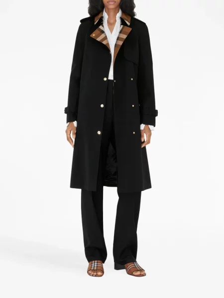 Кариран тренчкот Burberry черно