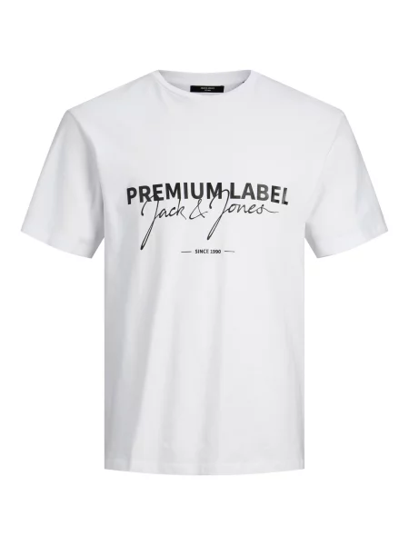 JACK & JONES Tricou negru / alb
