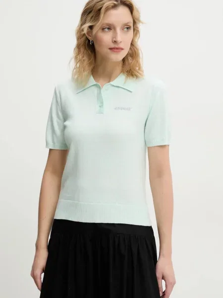 Тениска с яке с вълна Jean тюркоазено