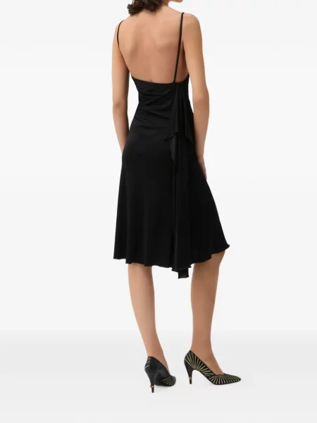 Rochie midi Versace din jerseu drapată negru