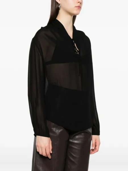 Bluză Forte_forte transparente negru