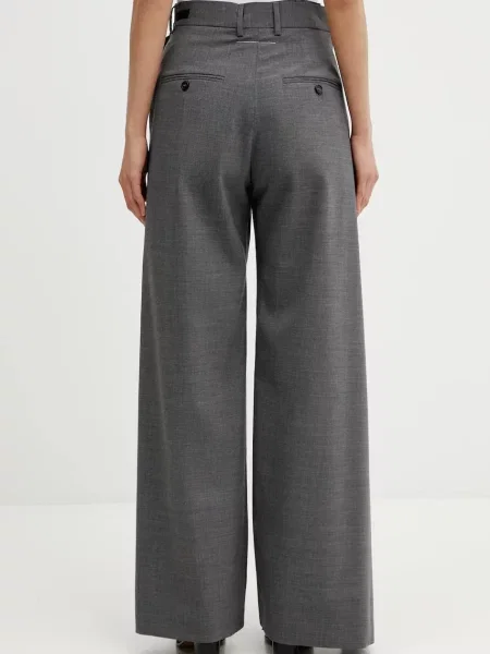 Maison Margiela pantaloni cu lână gri