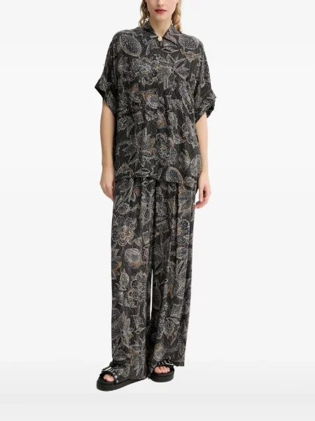 Cămașă Sessun cu broderie negru