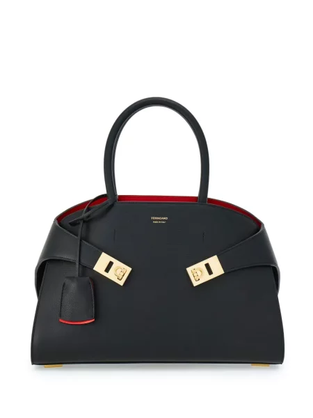 Geanta de piele Ferragamo din piele negru