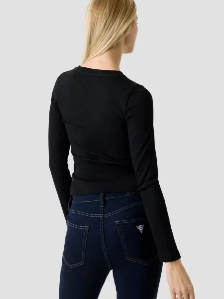 Лонгслів Guess Jeans чорний