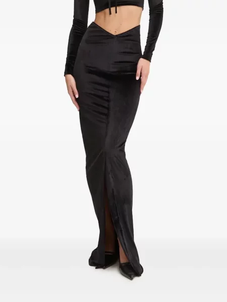 Aksamitna maksi spódnica maxi Fiorucci czarna