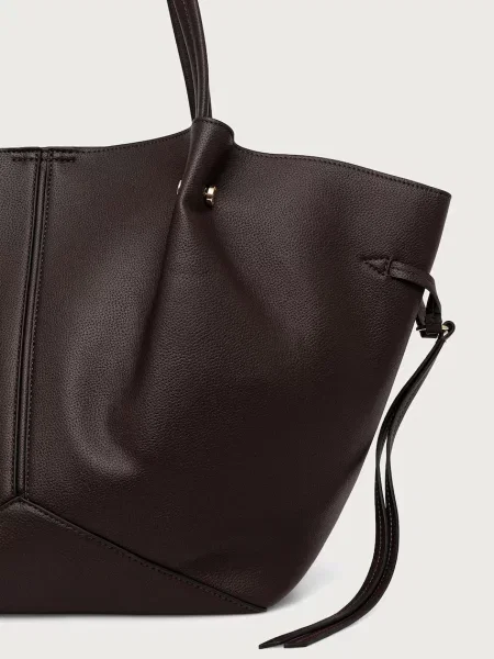 Karl Lagerfeld torebka tote z imitacji skóry K/PIERCED brązowa