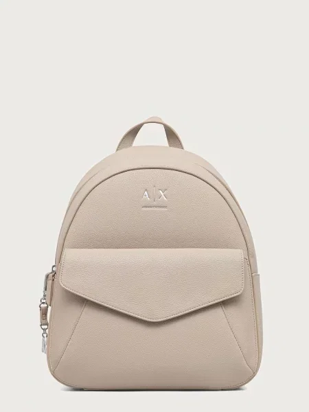 Armani Exchange rucsac pentru femei cu imitație de piele bej
