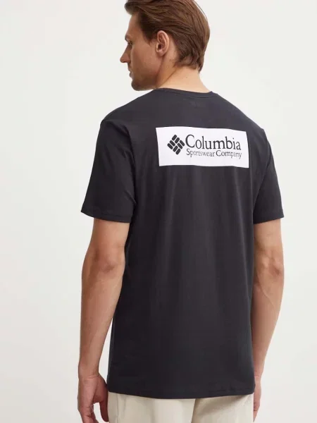 Тениска Columbia North Cascades с принт черно