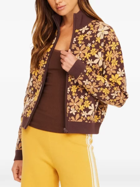 Cardigan The Upside cu model floral cu imagine maro
