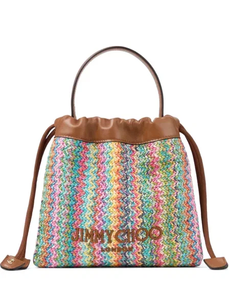 Geantă Jimmy Choo cu broderie maro