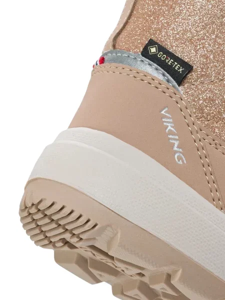 Viking Kids gyerek téli cipő Toasty Glitter Warm GTX Zip bézs