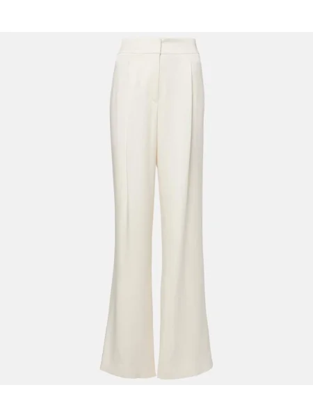 Spodnie Veronica Beard z wysoką talią białe
