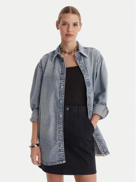 G-Star Raw cămașă de blugi Oversize albastru