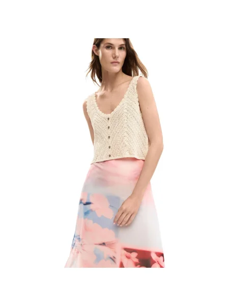 Rochie Desigual din tul roz