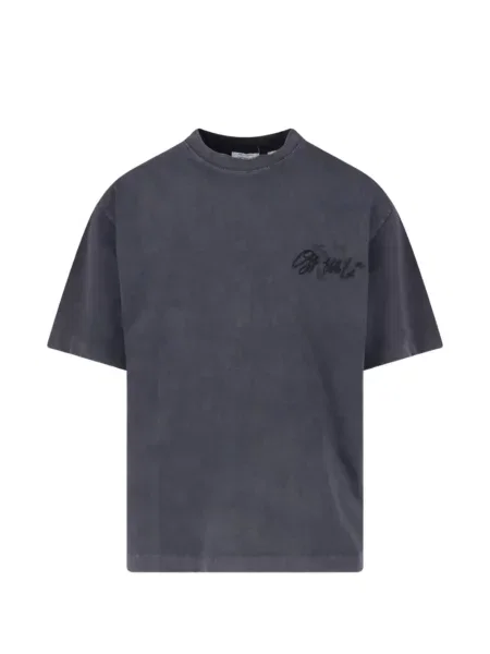 Tricou Off-white cu broderie alb