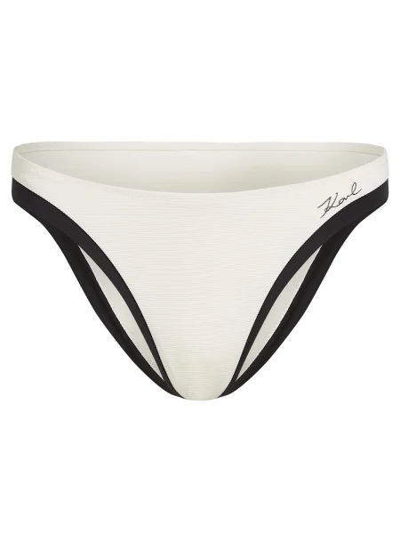 Karl Lagerfeld Slip costum de baie crem negru