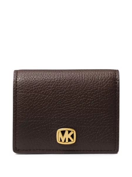 Portofel Michael Kors din piele cu autograf maro