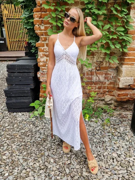 Rochie mini Edoti de costum alb