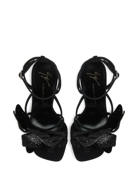 Sandale Giuseppe Zanotti cu model floral negru