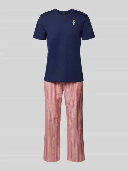 Piżama Polo Ralph Lauren Underwear z logo niebieska