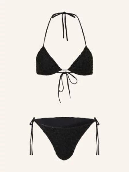 Missoni Trójkątne Bikini Z Błyszczącą Nicią schwarz czarny