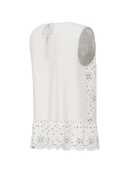 Top Marella cu broderie alb