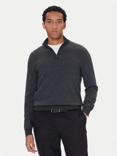 BOSS Pulover H-Hettore negru