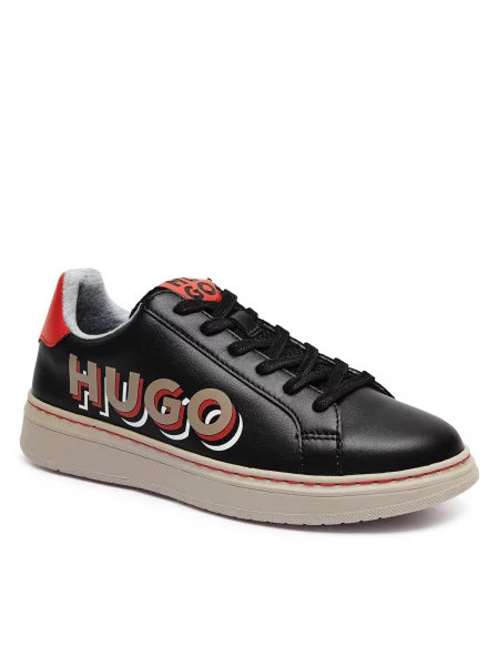 HUGO KIDS Bőr sneakers tornacipő