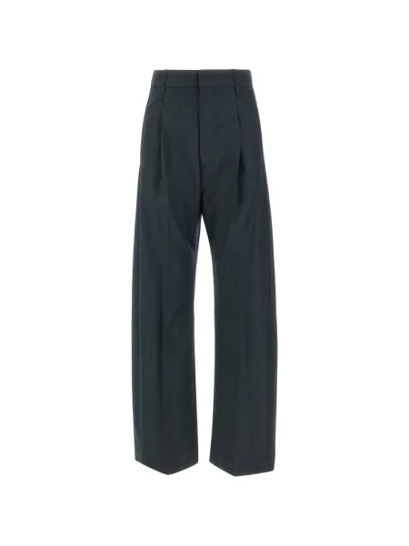 Pantaloni Victoria Beckham de lână verde