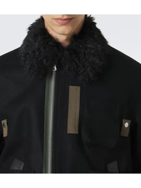 Geacă Sacai de lână negru