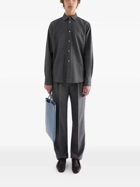 Cămașă Jil Sander de lână gri