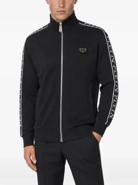 Geacă Philipp Plein alergare cu autograf negru