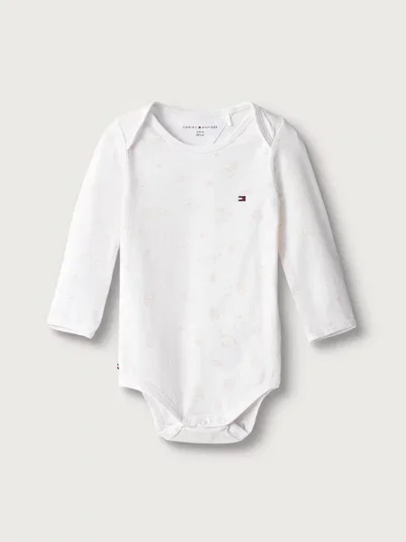 Tommy Hilfiger body dojčenské s elastanom ružová