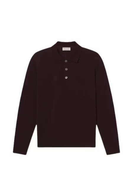 Lung tricou polo Frame roșu
