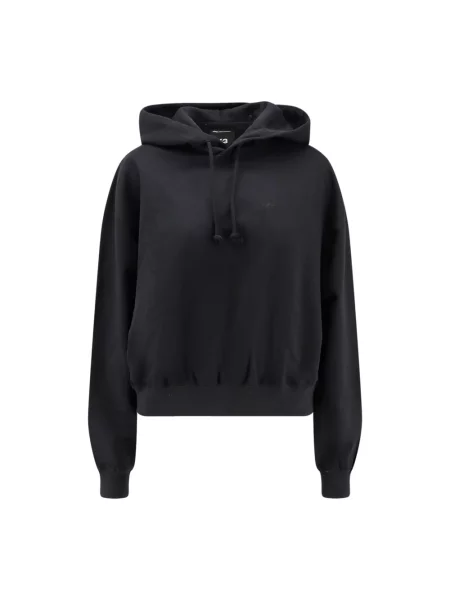 Bluza z kapturem Y-3 z nadrukiem frotte czarna