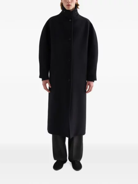 Palton Jil Sander de lână negru