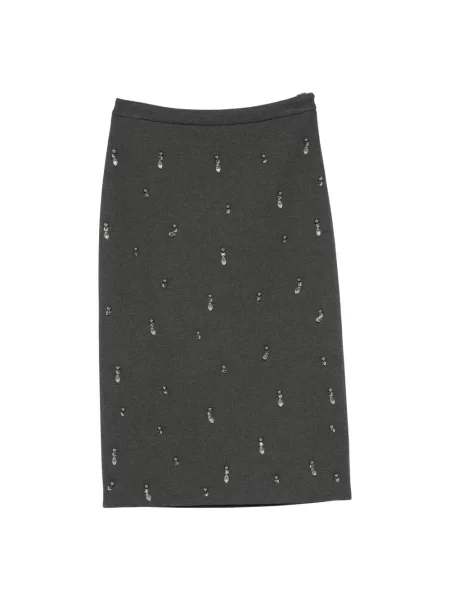 Spódnica midi Semicouture do kolan szara