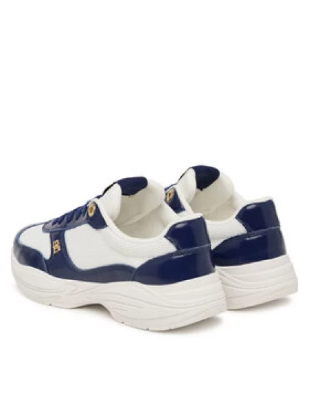 Tommy Hilfiger Sportcipők Modern Runner Shiny Leather Sötétkék haditengerészet